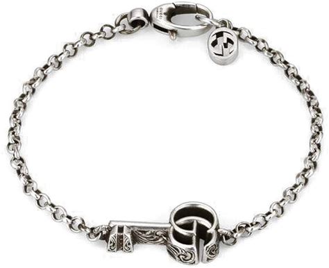 bracciale gucci yba373678001017|Gucci Double G key bracelet 6,70 inch YBA632207001017.